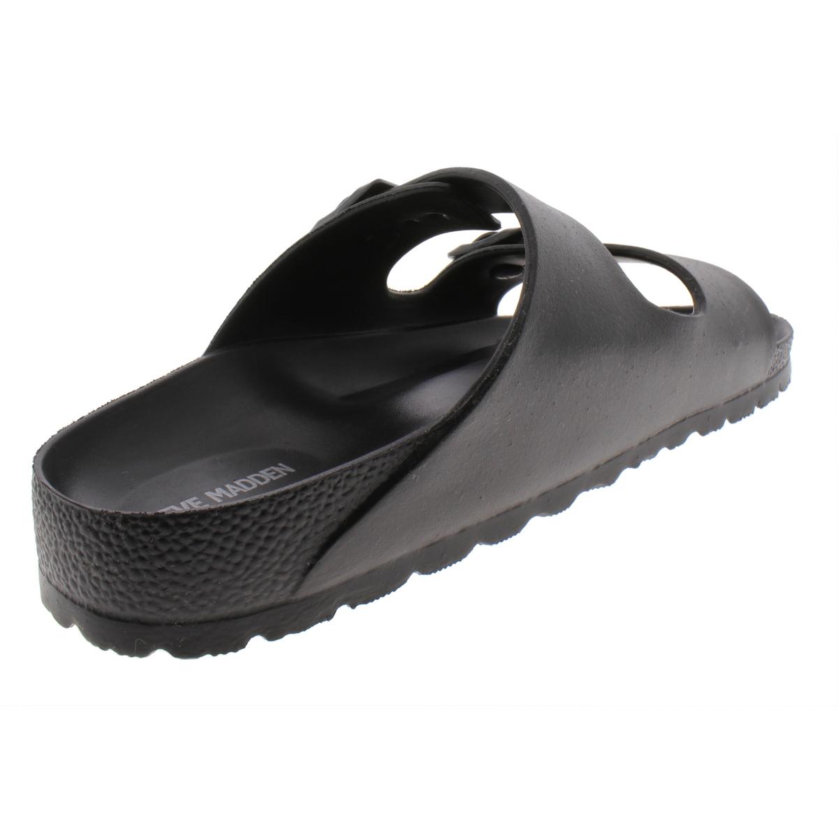 steve madden black slide sandals