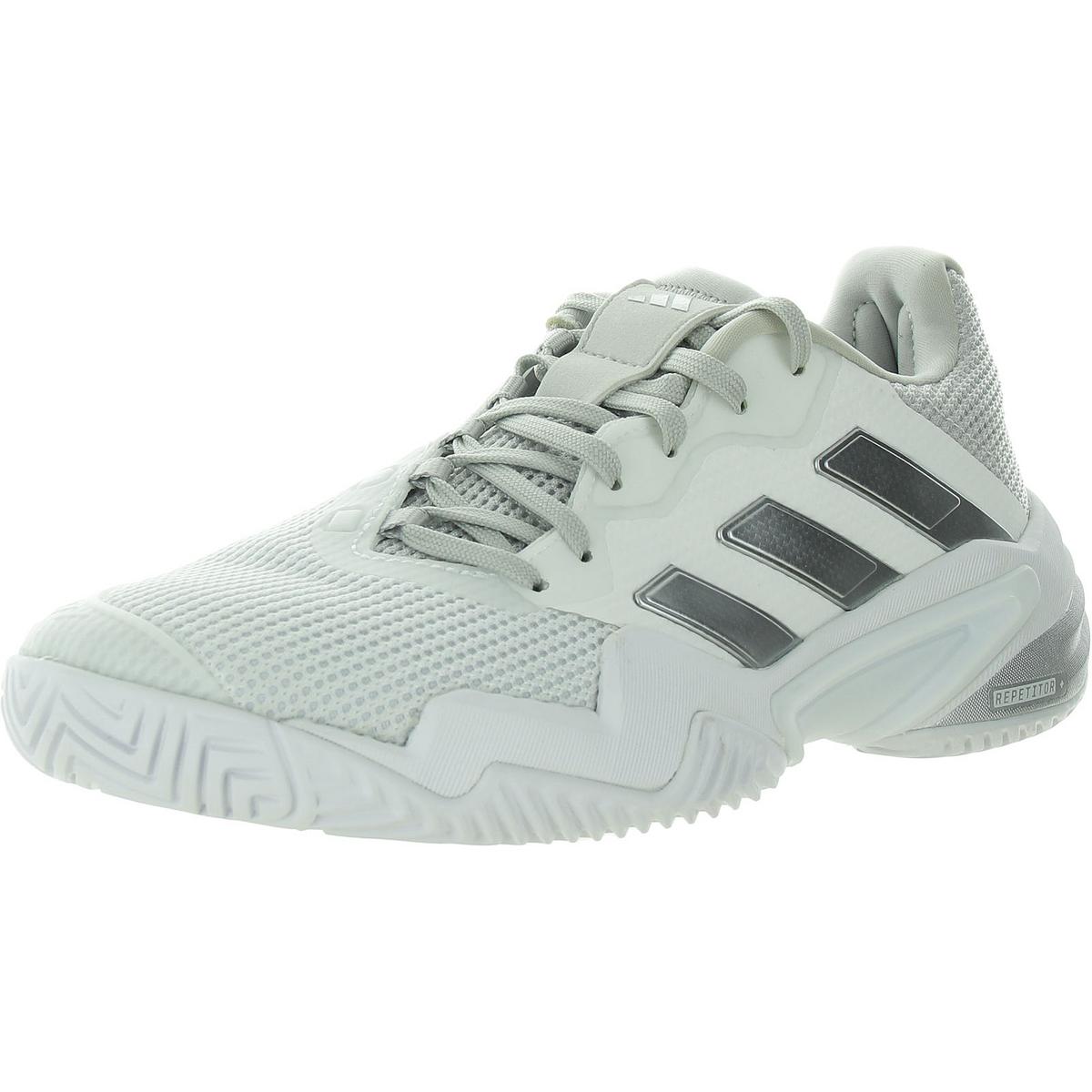 Мужские белые кроссовки для бега и тренировок Adidas на шнуровке 8 Medium (D) BHFO 7690
