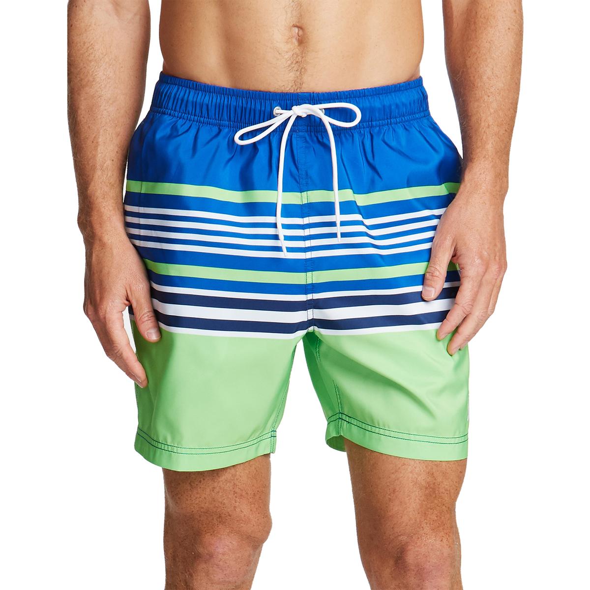Nautica Mens Blue Striped Board Shorts Beachwear Swim Trunks XL BHFO ...