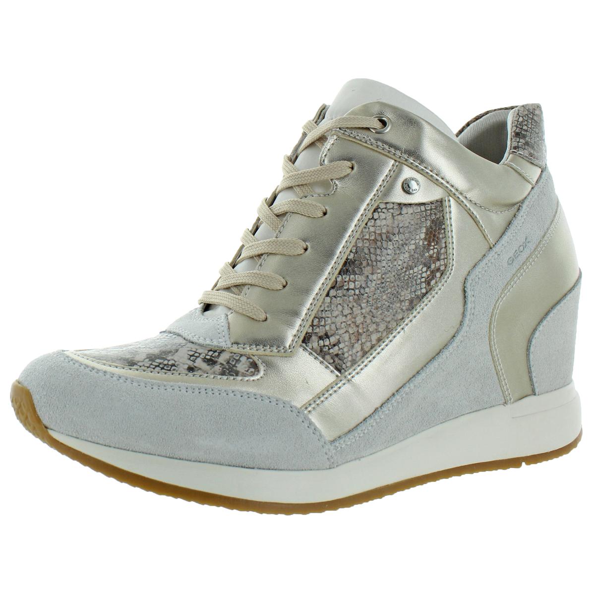 Geox Respira Womens Nydame Beige Wedge Sneaker Shoes 10.5