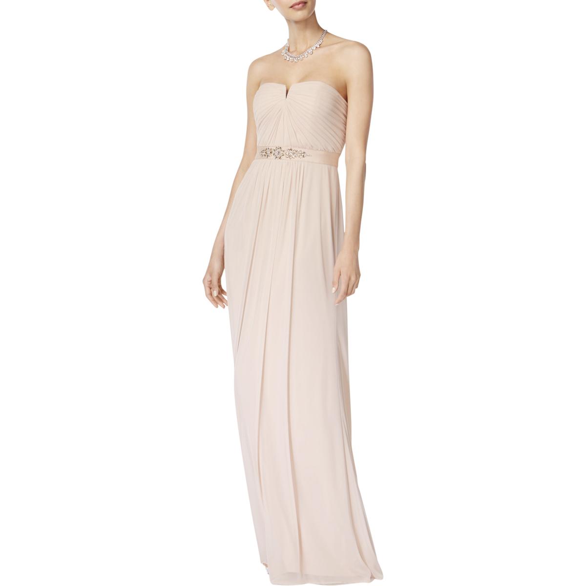 Adrianna Papell Womens Pink Strapless Evening Formal Dress Gown 12 BHFO ...