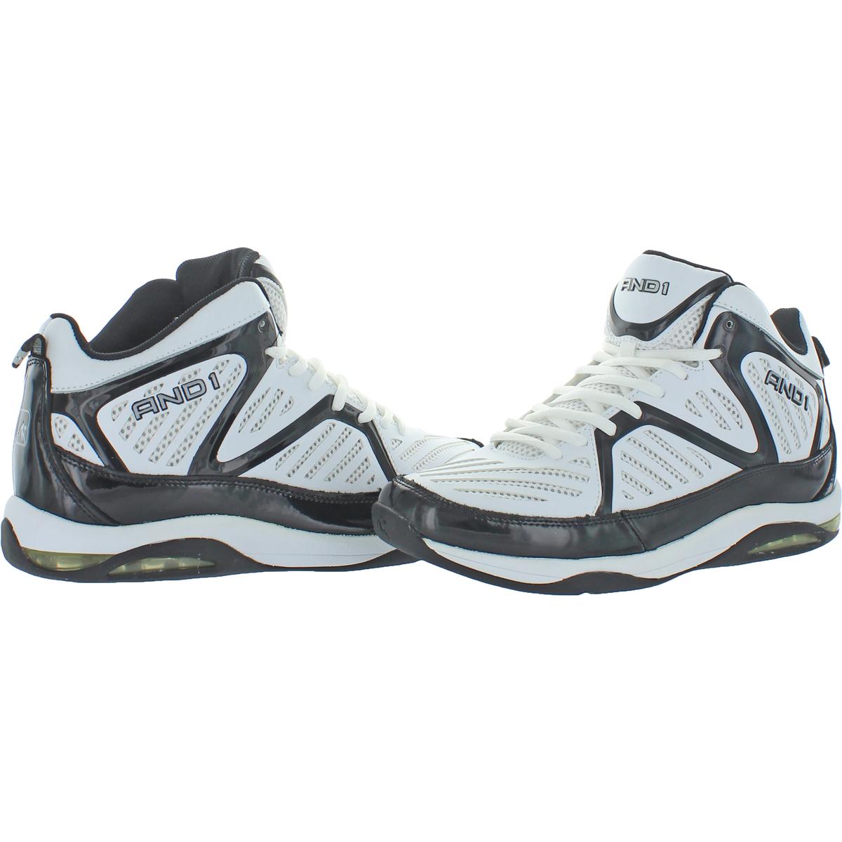 And1 Mens Challenger White Basketball Shoes Sneakers 8.5 Medium (D ...