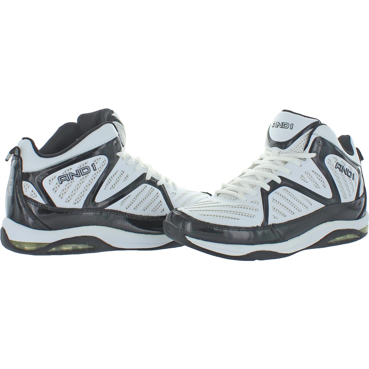 And1 Mens Challenger White Basketball Shoes Sneakers 8.5 Medium (D