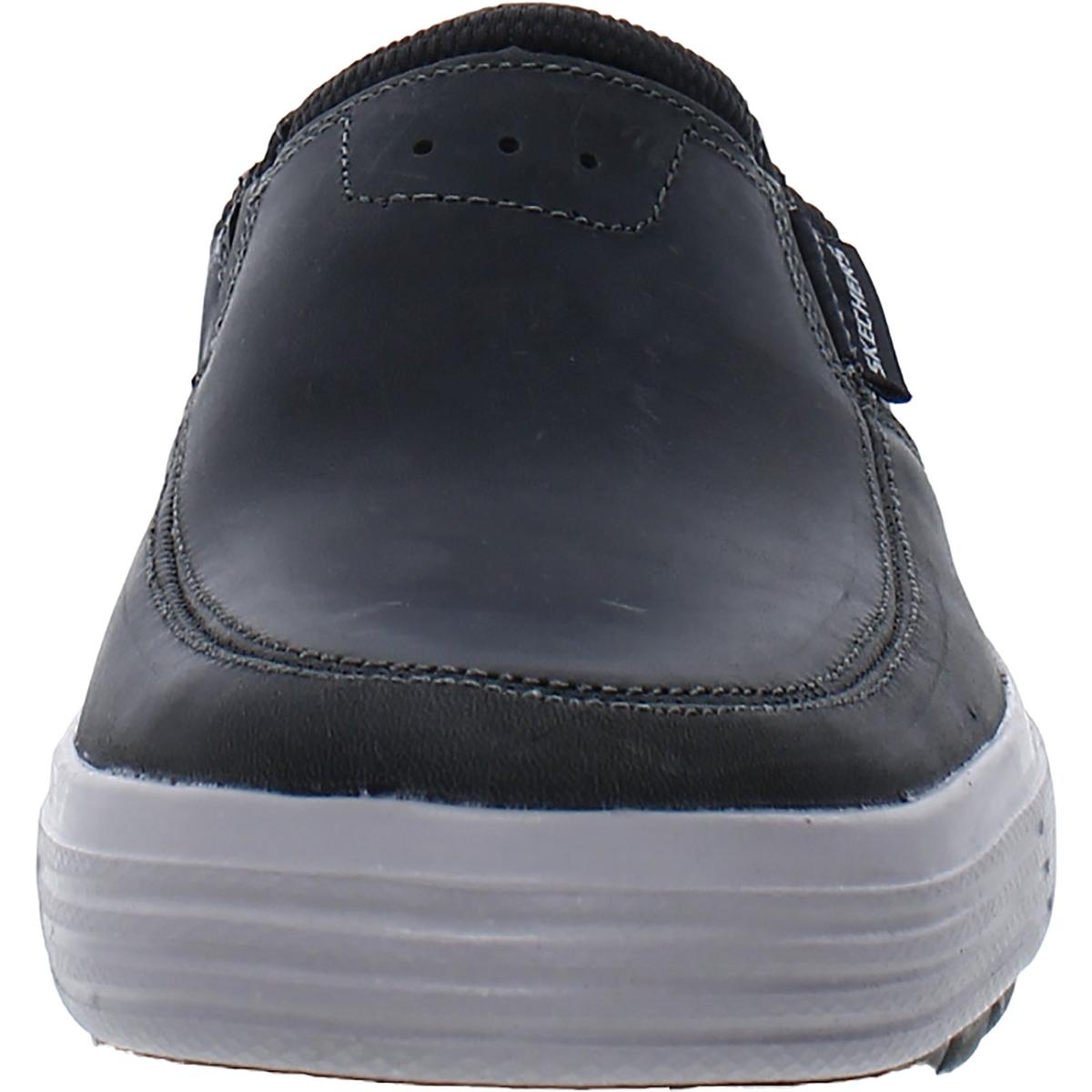 Skechers Mens Porter - Vamen Leather Slip On Comfort Clogs Shoes BHFO 0315
