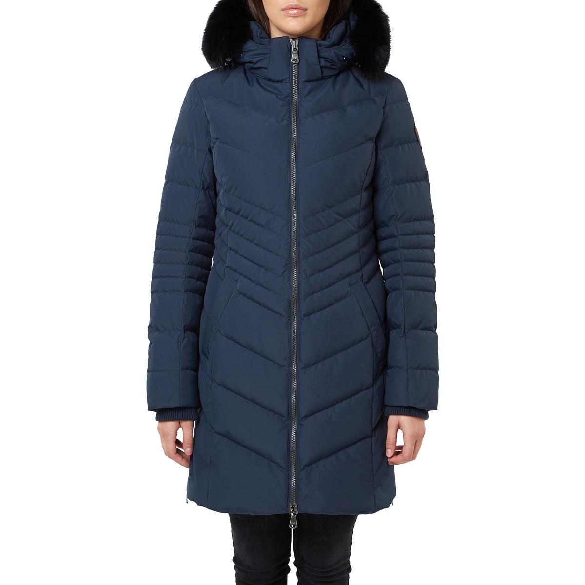 Pajar Womens Queens Navy Down Insulated Fur Down Coat Outerwear M BHFO ...