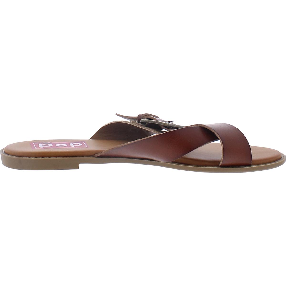 POP Womens Visit Thong Buckle Slides Flat Sandals Shoes BHFO 5617