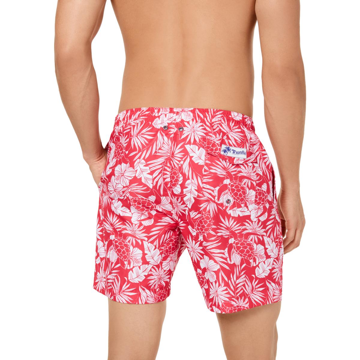 Trunks Mens Pink Floral Board Shorts Beachwear Swim Trunks XXL BHFO ...