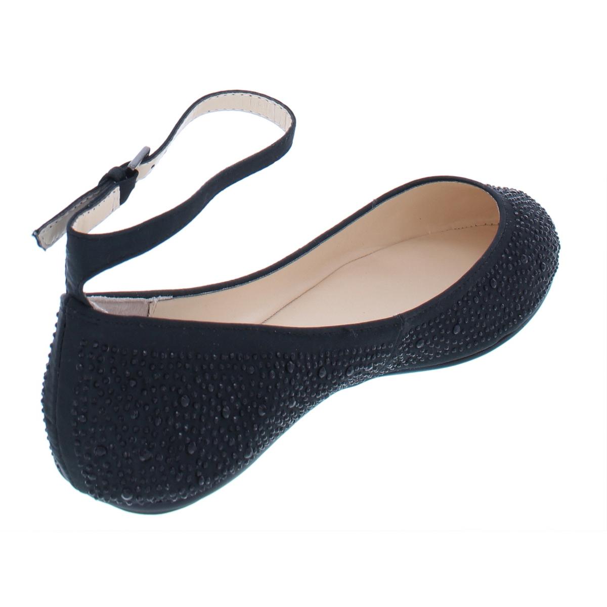 Betsey Johnson Womens Joy Embellished Ankle Strap Ballet