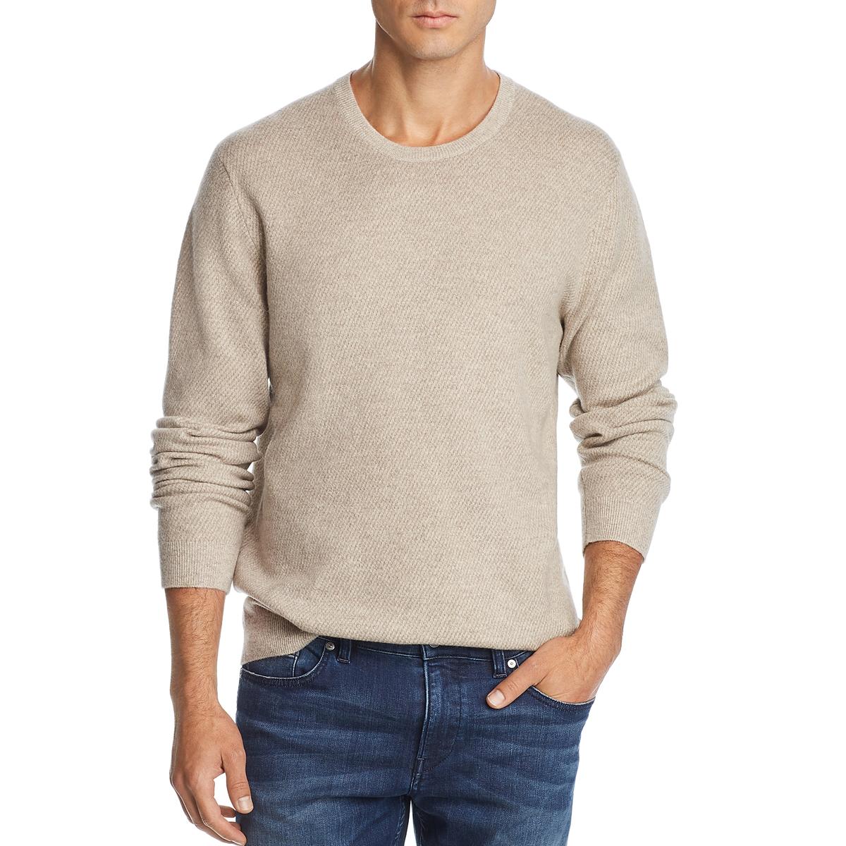 The Men's Store Mens Taupe Ribbed Trim Knit Crewneck Sweater Top XXL ...