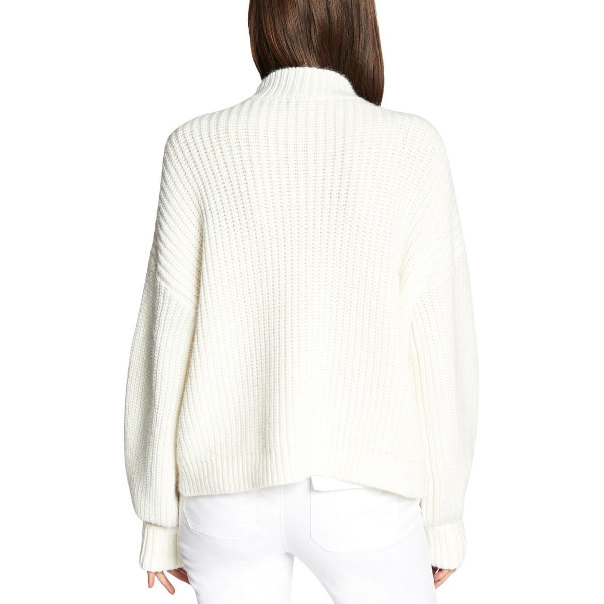 waffle mock neck sweater