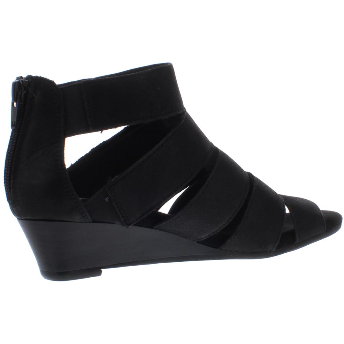 Aerosoles Womens Yet Forth Black Wedge Sandals Shoes 6 Medium (B,M) BHFO 6117 | eBay