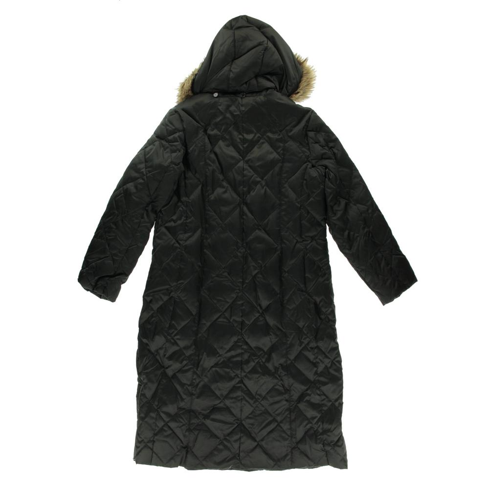 HILARY RADLEY 1867 NEW Womens Black Quilted Down Outerwear Parka Coat M ...