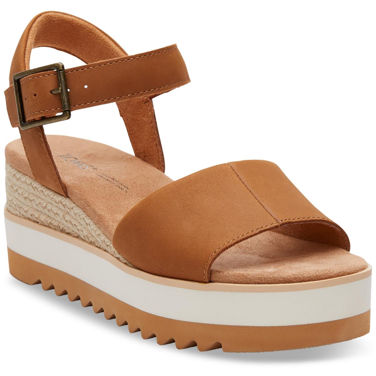 Женские эспадрильи на танкетке и платформе Toms diana Tan 9 Medium (B, M) BHFO 2590