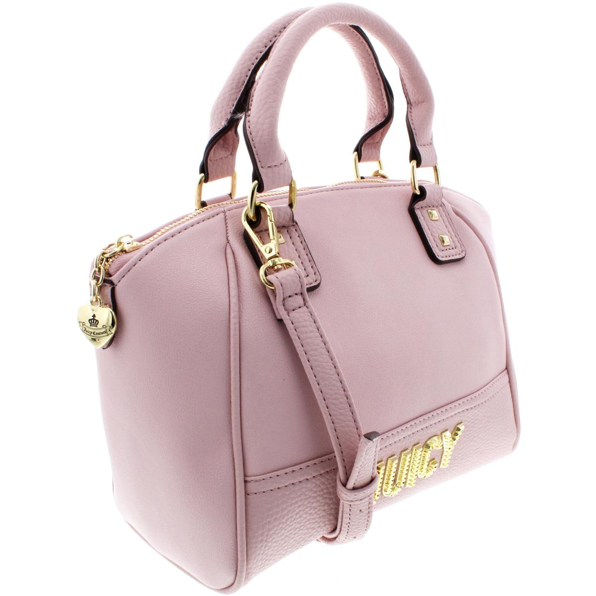 Juicy Couture Womens Blank Check Pink Logo Satchel Handbag Purse Small ...
