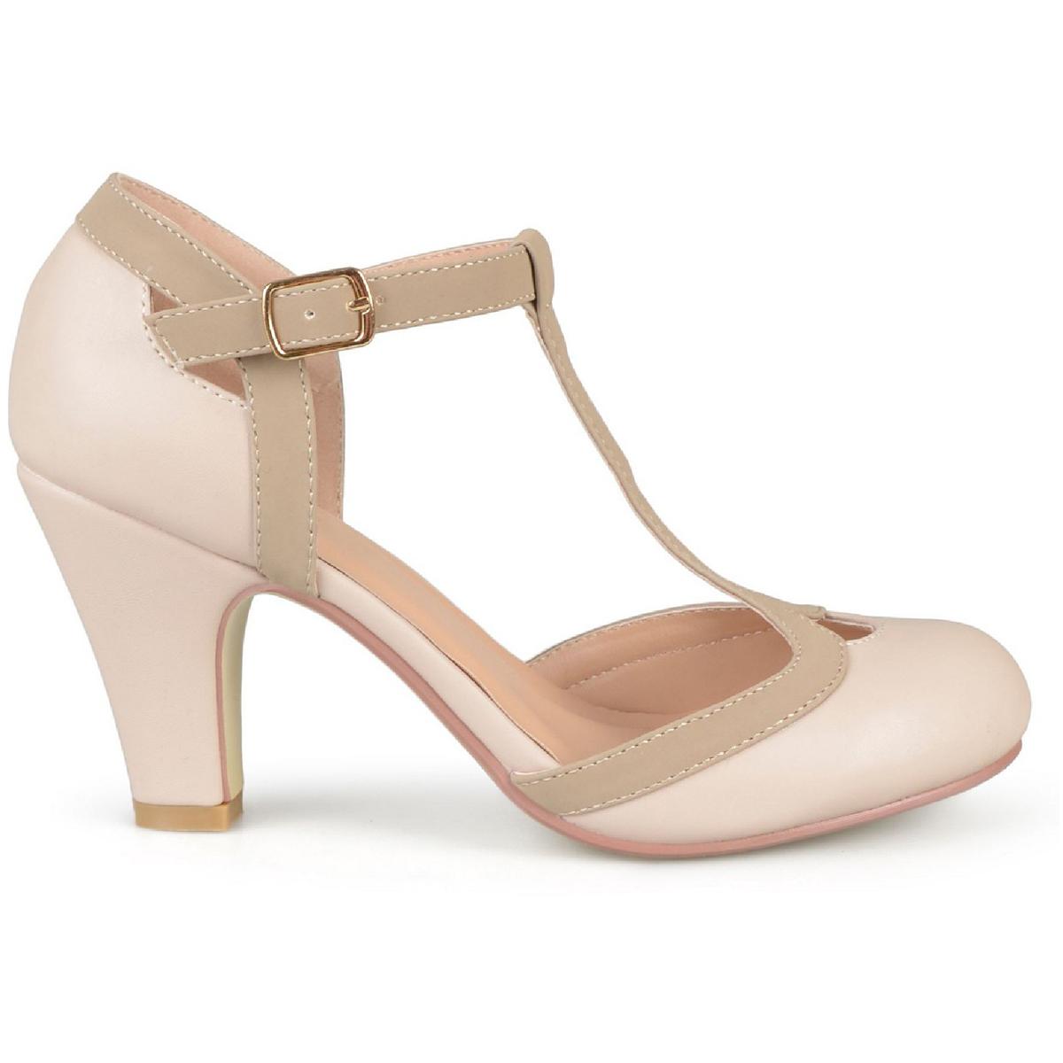 Journee Collection Womens Olina Faux Leather Mary Jane Heels Shoes BHFO ...