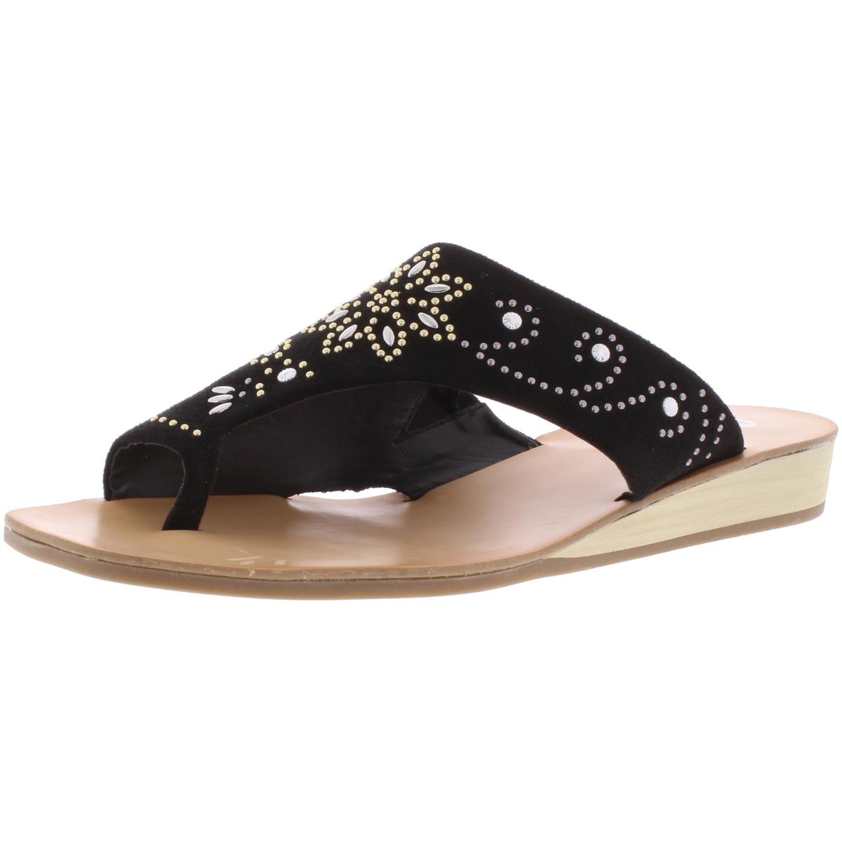 santana black suede slide sandals