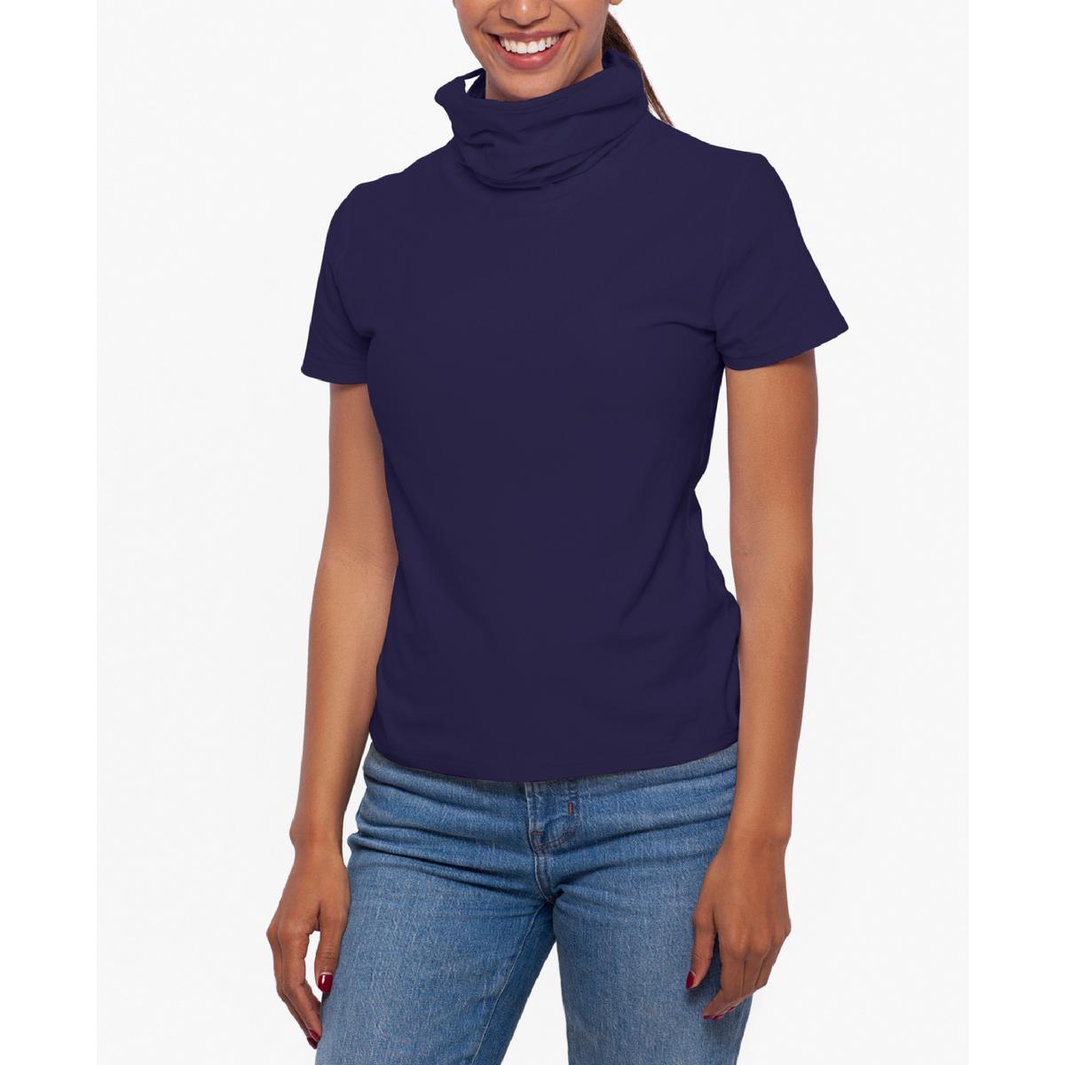 B&A by Betsy and Adam Womens Short Sleeve Attached Mask T-Shirt Top BHFO 6854