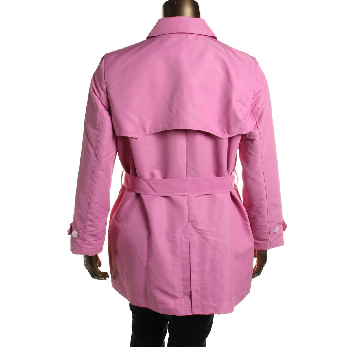 Lauren Ralph Lauren 5418 Womens Pink Trench Coat Outerwear Plus 2X BHFO ...