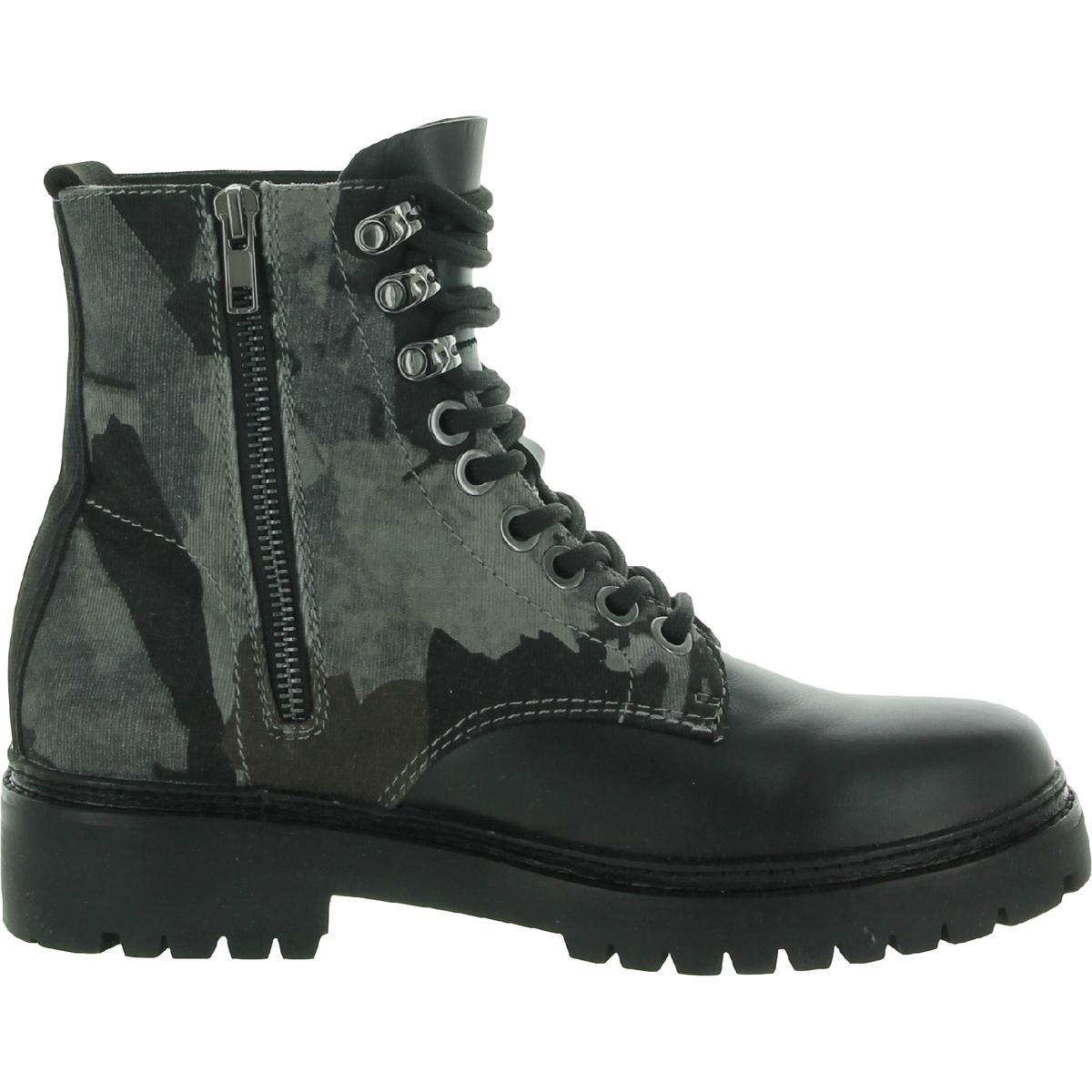 Steve Madden Mens Omega Leather Ankle Combat & Lace-up Boots Shoes BHFO 6627