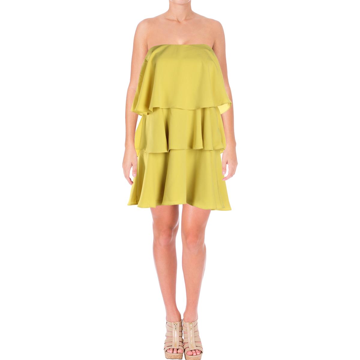 Endless Rose Womens Green Tiered Ruffle Sweetheart Party Dress L BHFO 3325 | eBay