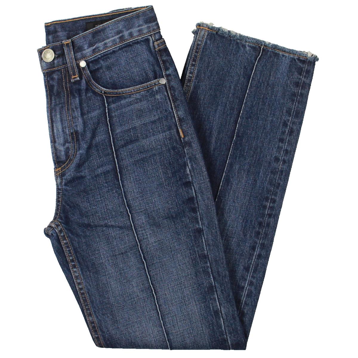 Rag & Bone Womens Blue High Rise Front Seam Straight Leg Jeans 29 BHFO ...