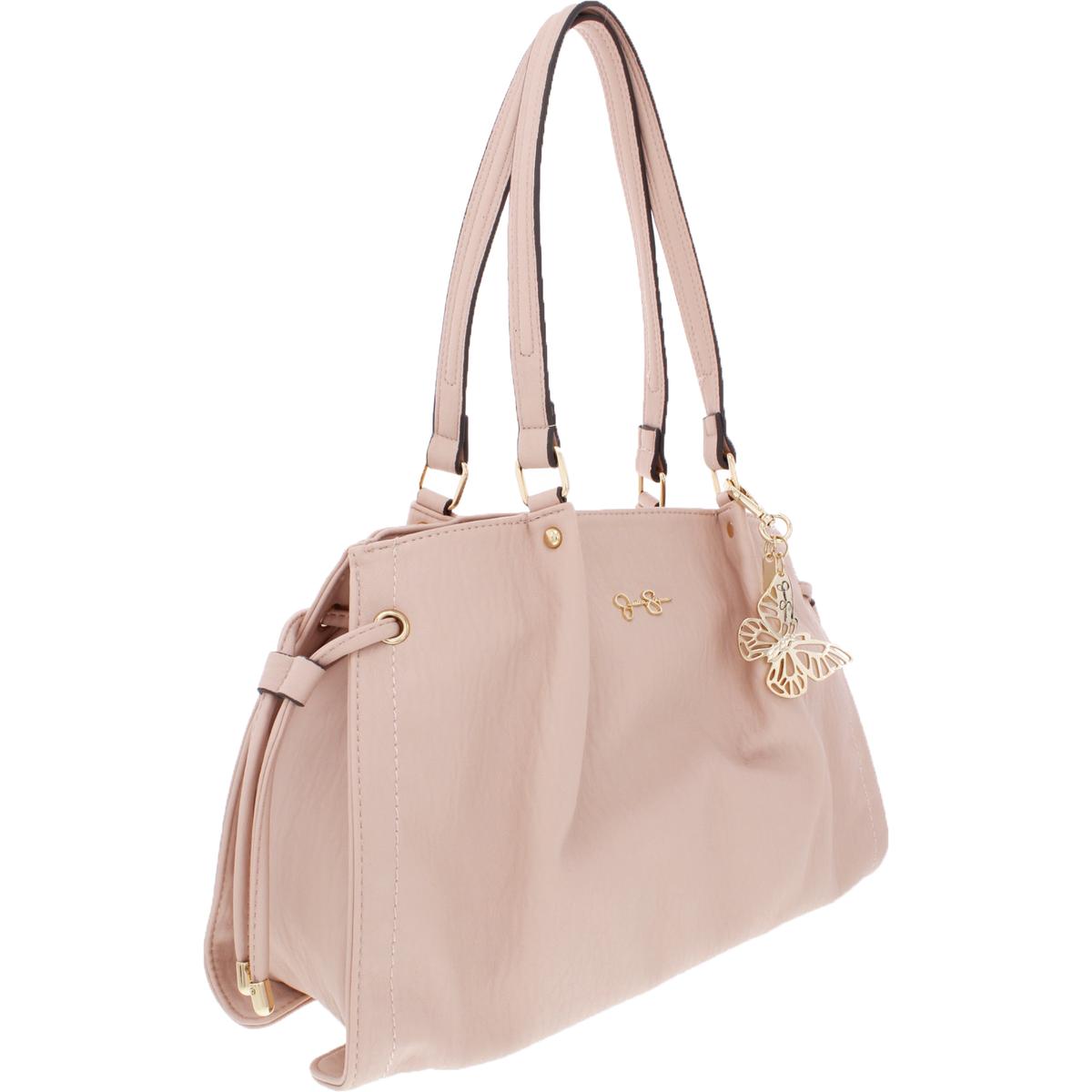 Jessica Simpson Womens Arden Pink Signature Tote Handbag Purse Large