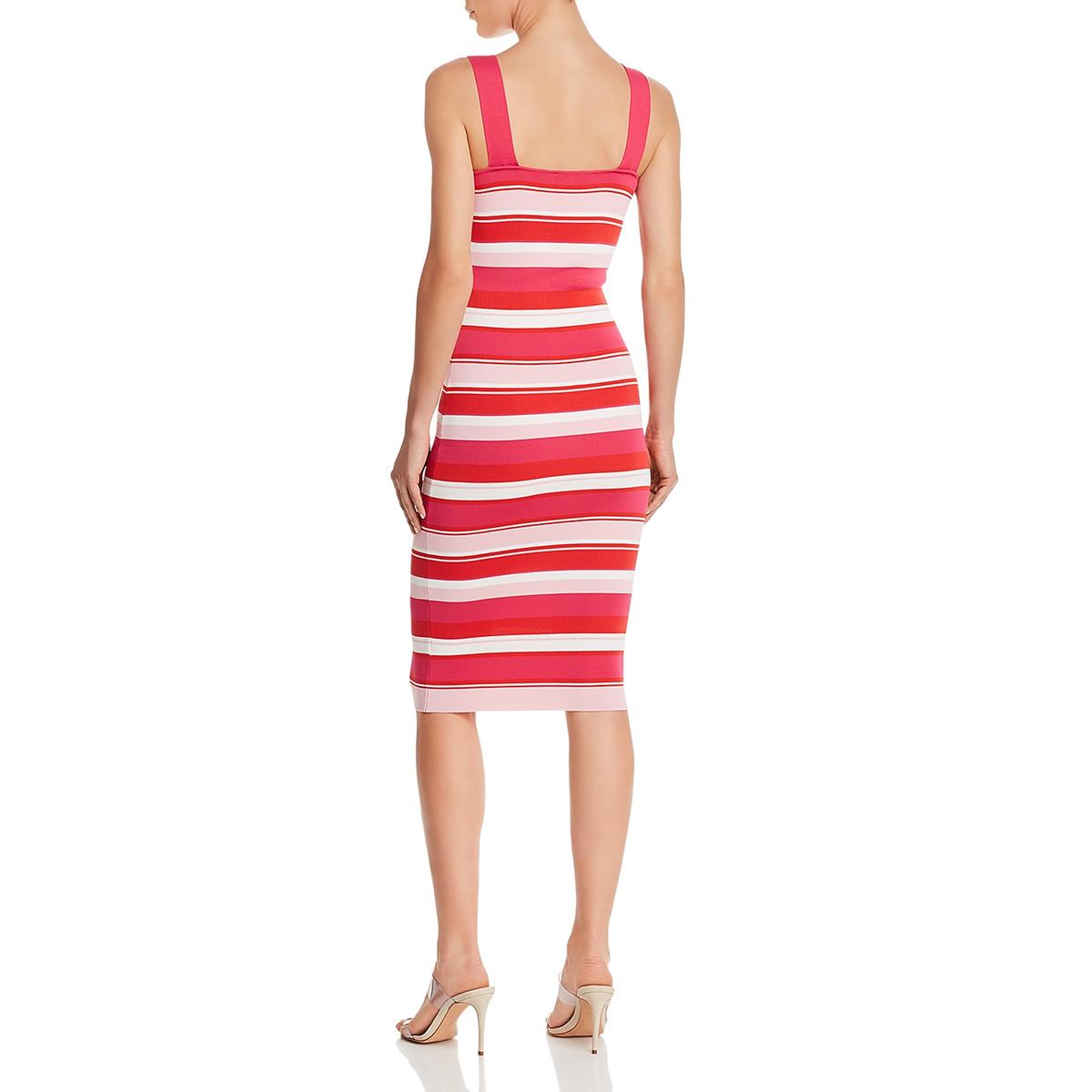 straight neck midi dress