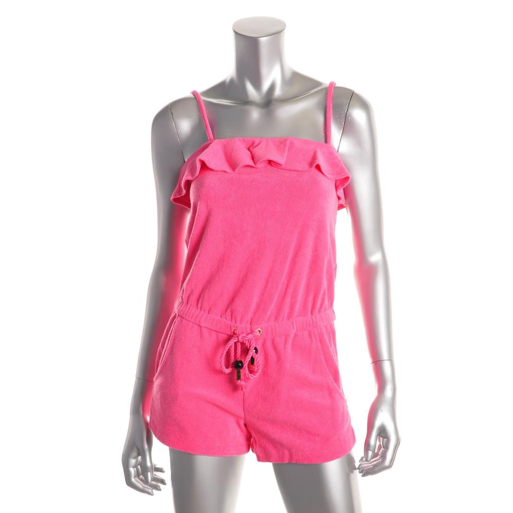 Juicy Couture NEW Pink Terry Cloth Ruffled Romper Bottoms M BHFO | eBay