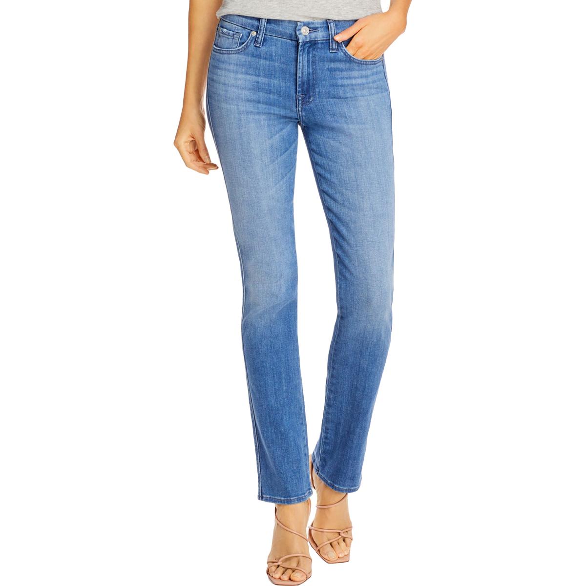 7 For All Mankind Damen Kimmie blau tailliert gerades Bein Jeans 23 Brittany and Hanna Factory Outlet 0077