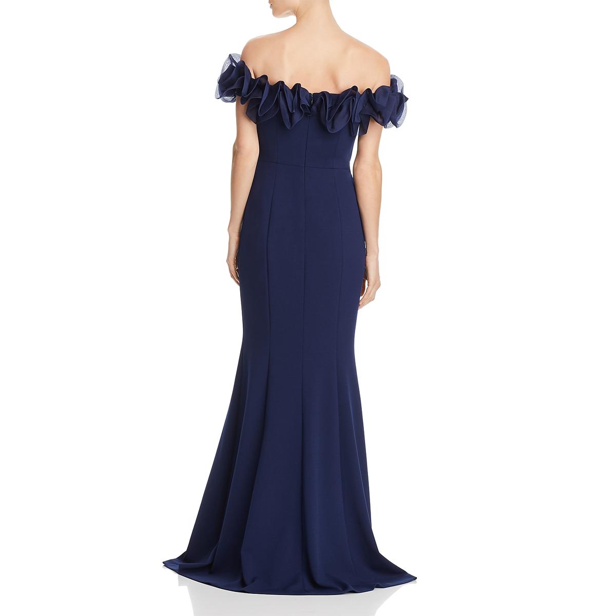 aidan mattox off the shoulder gown