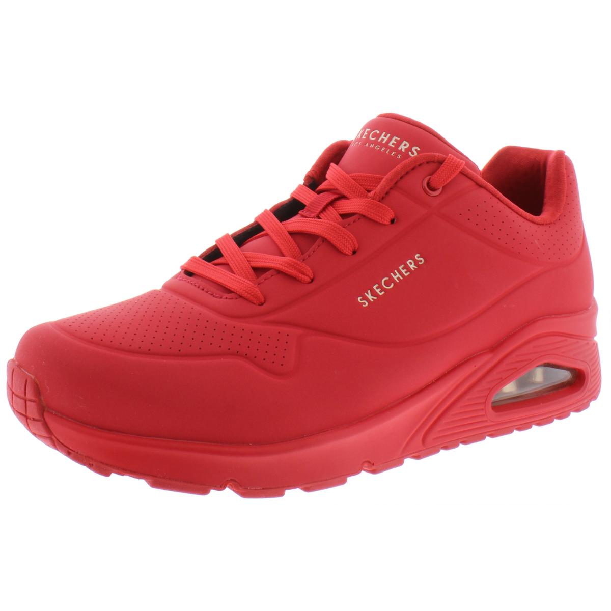 Skechers Womens Uno-Stand On Air Red Fashion Sneakers 6 Medium (B,M ...