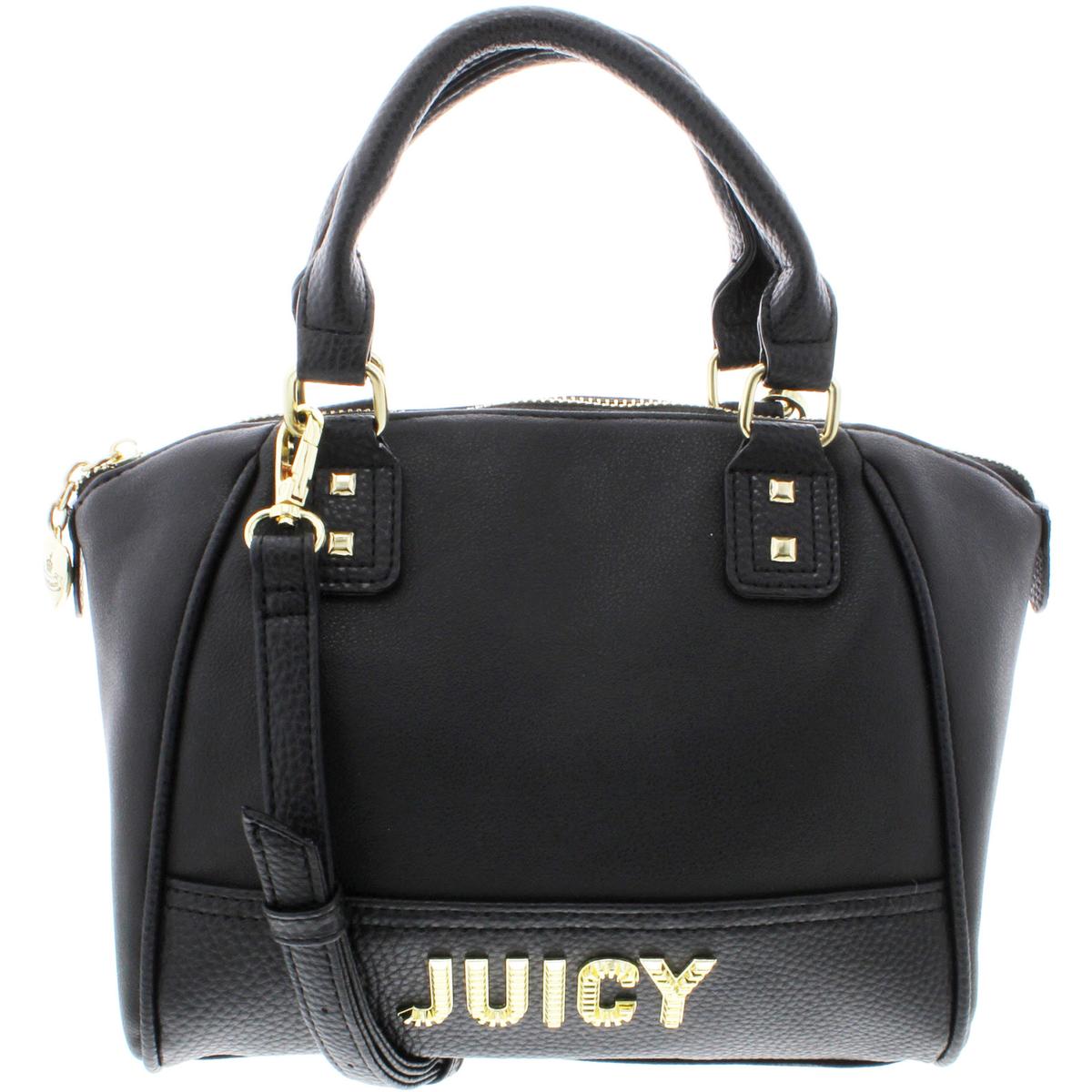 Juicy Couture Womens Blank Check Black Satchel Handbag Purse Small BHFO ...