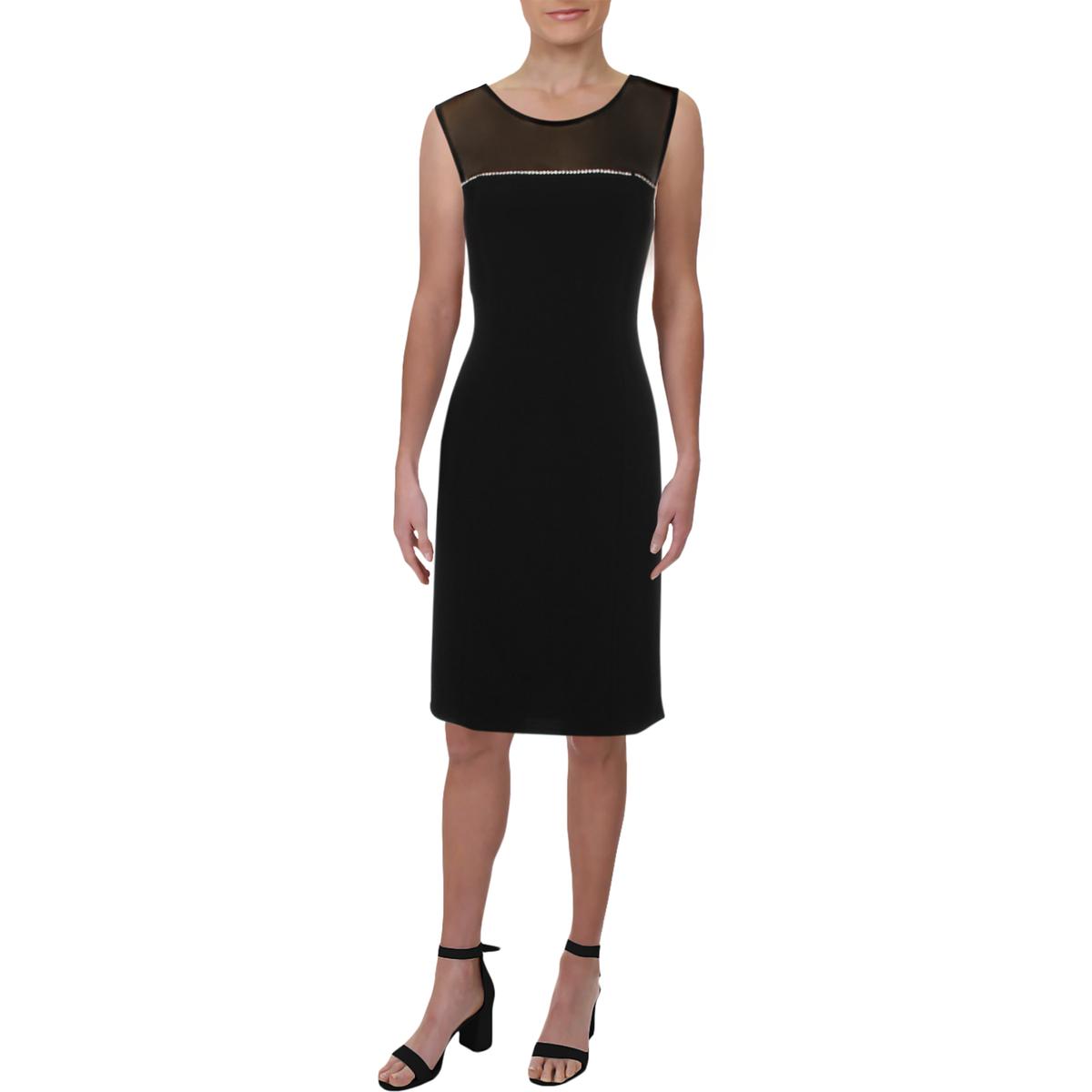 Jessica Howard Womens Black Embellished Sleeveless Cocktail Dress 12 ...