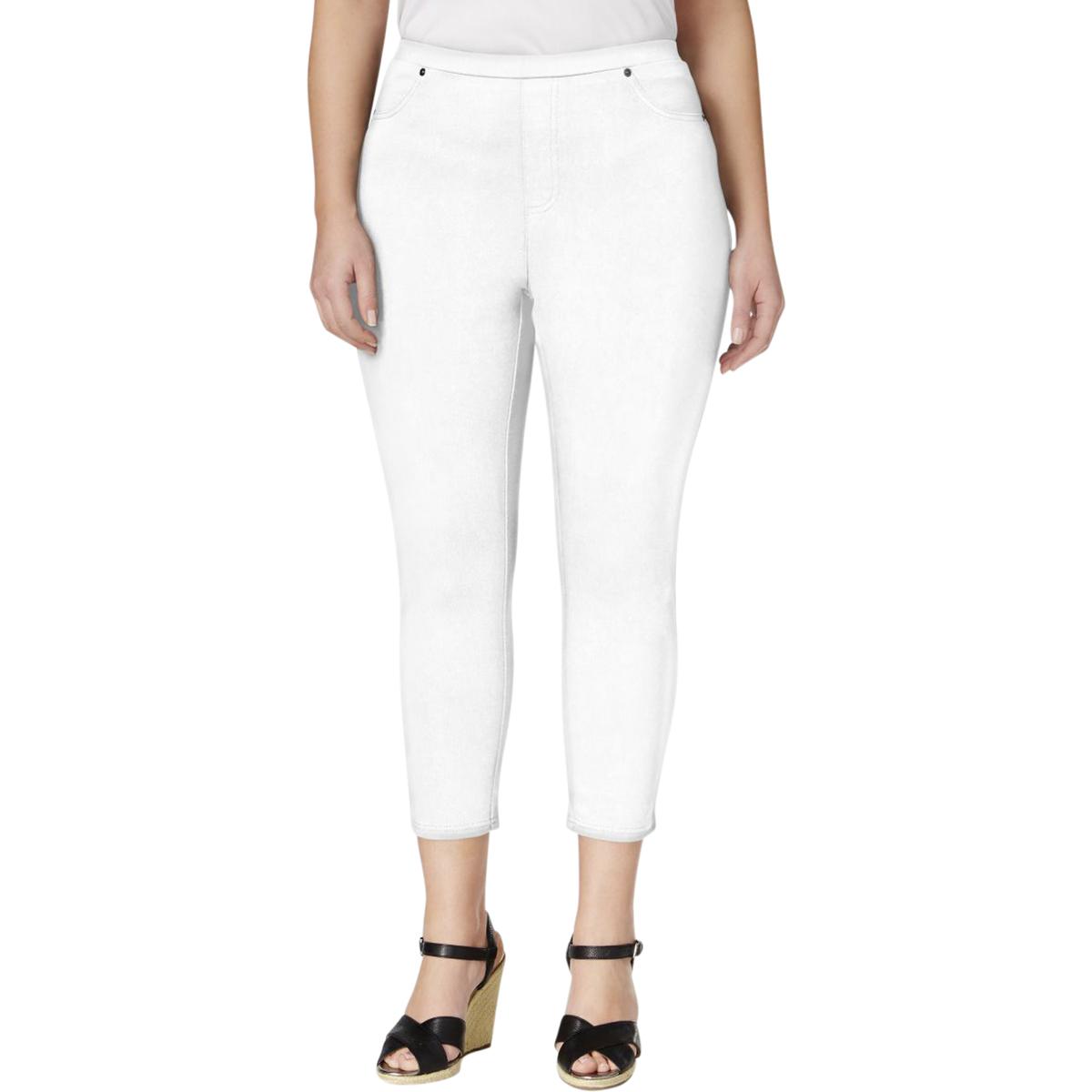 Style & Co. Womens White Comfort Waist Capri Pants Trousers Plus 0X ...