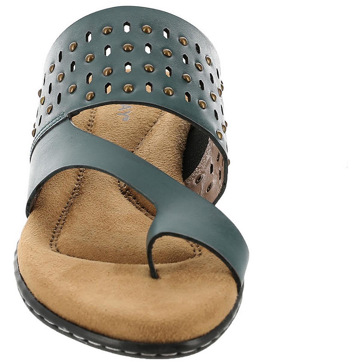 Array Womens Catalina Leather Studded Toe Loop Slide Sandals Shoes BHFO 9919 - Picture 5 of 5