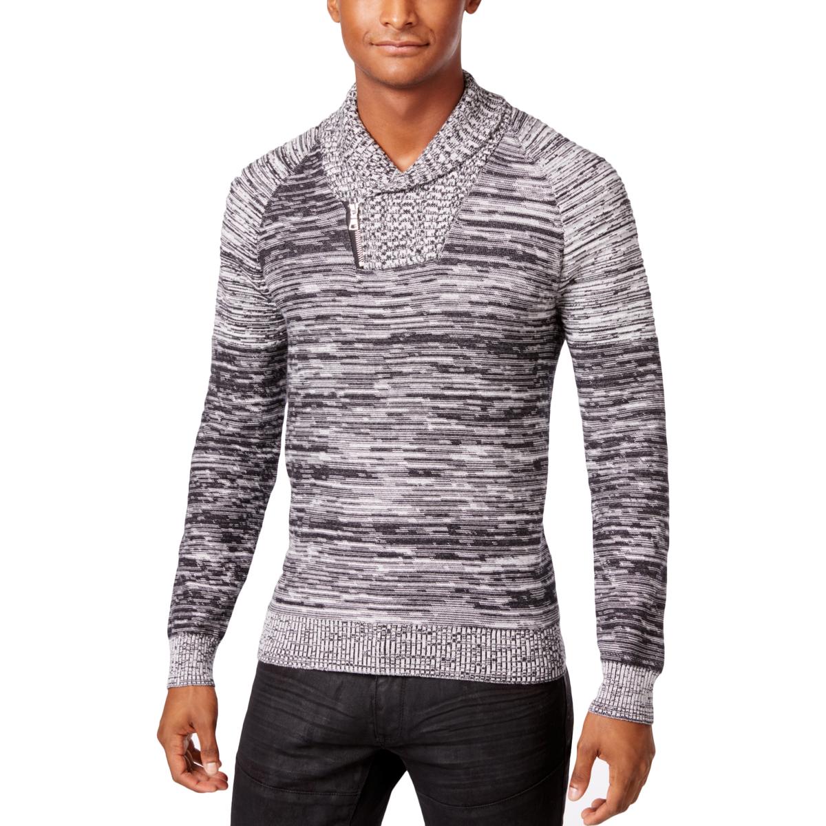 inc 8722 mens marled shawl collar zipper sweater bhfo