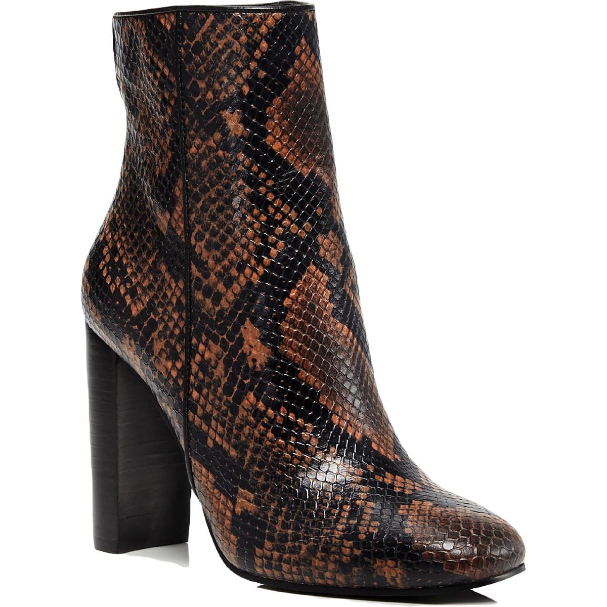 Aqua Womens Soren Brown Leather Ankle 