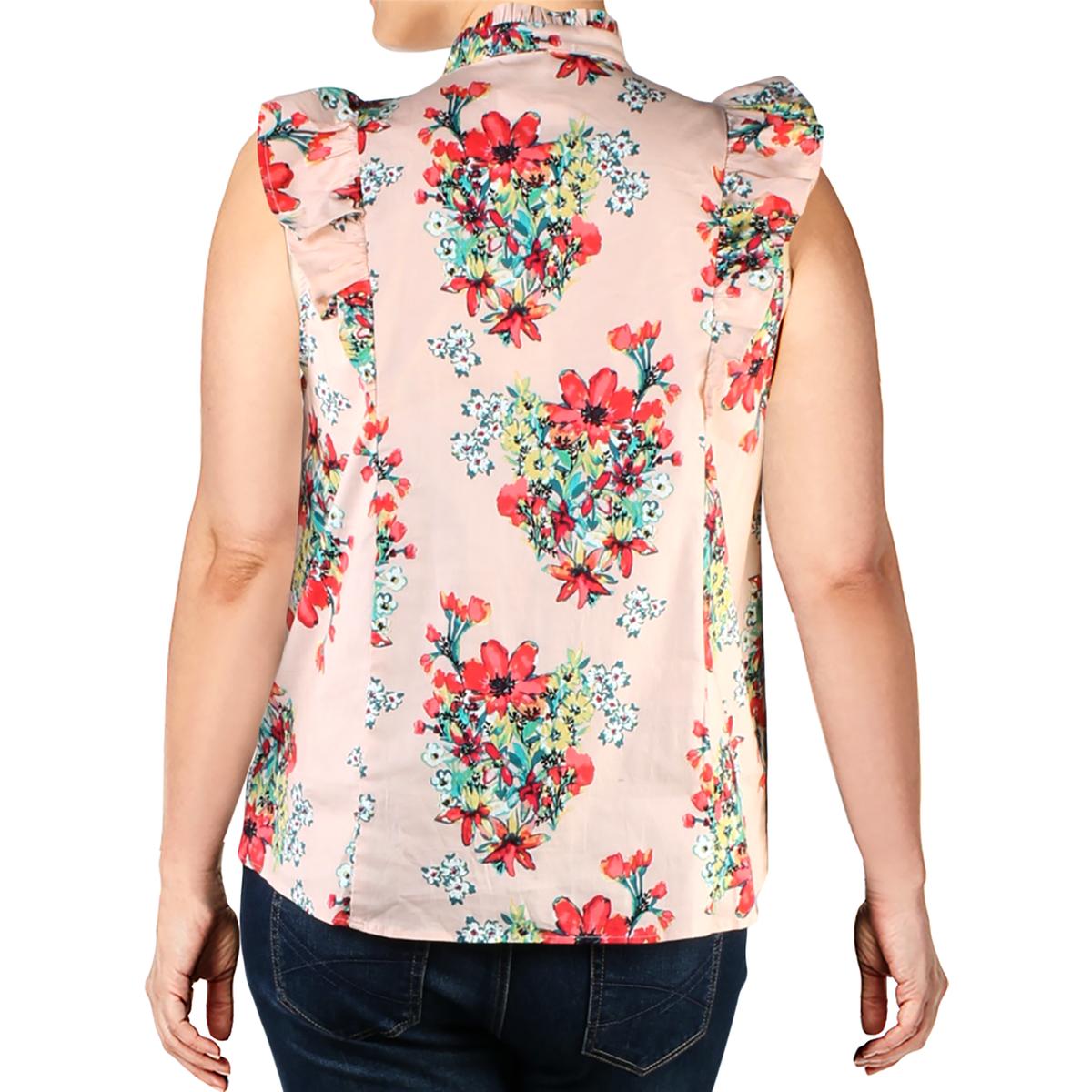 pink floral button up