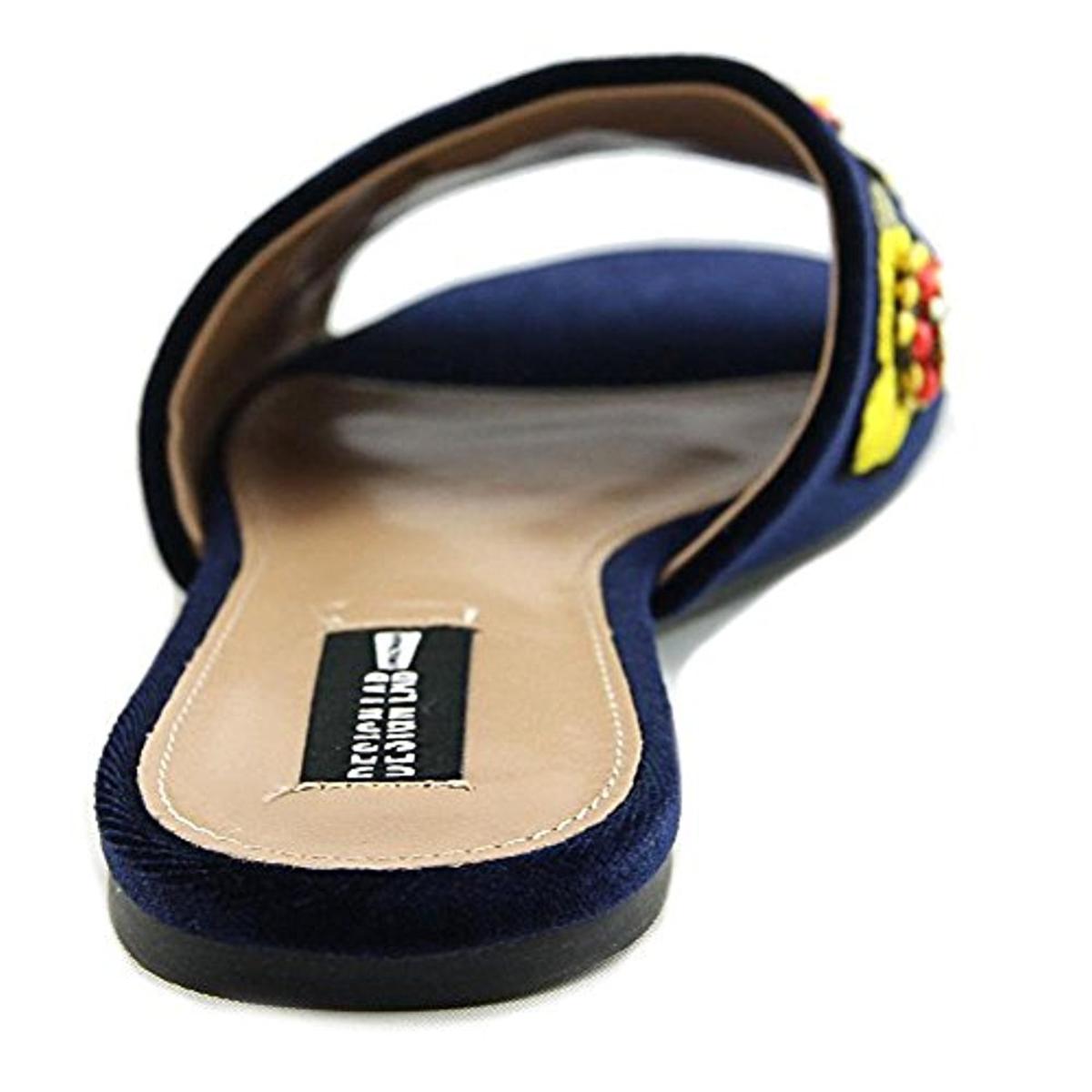 navy slide sandals
