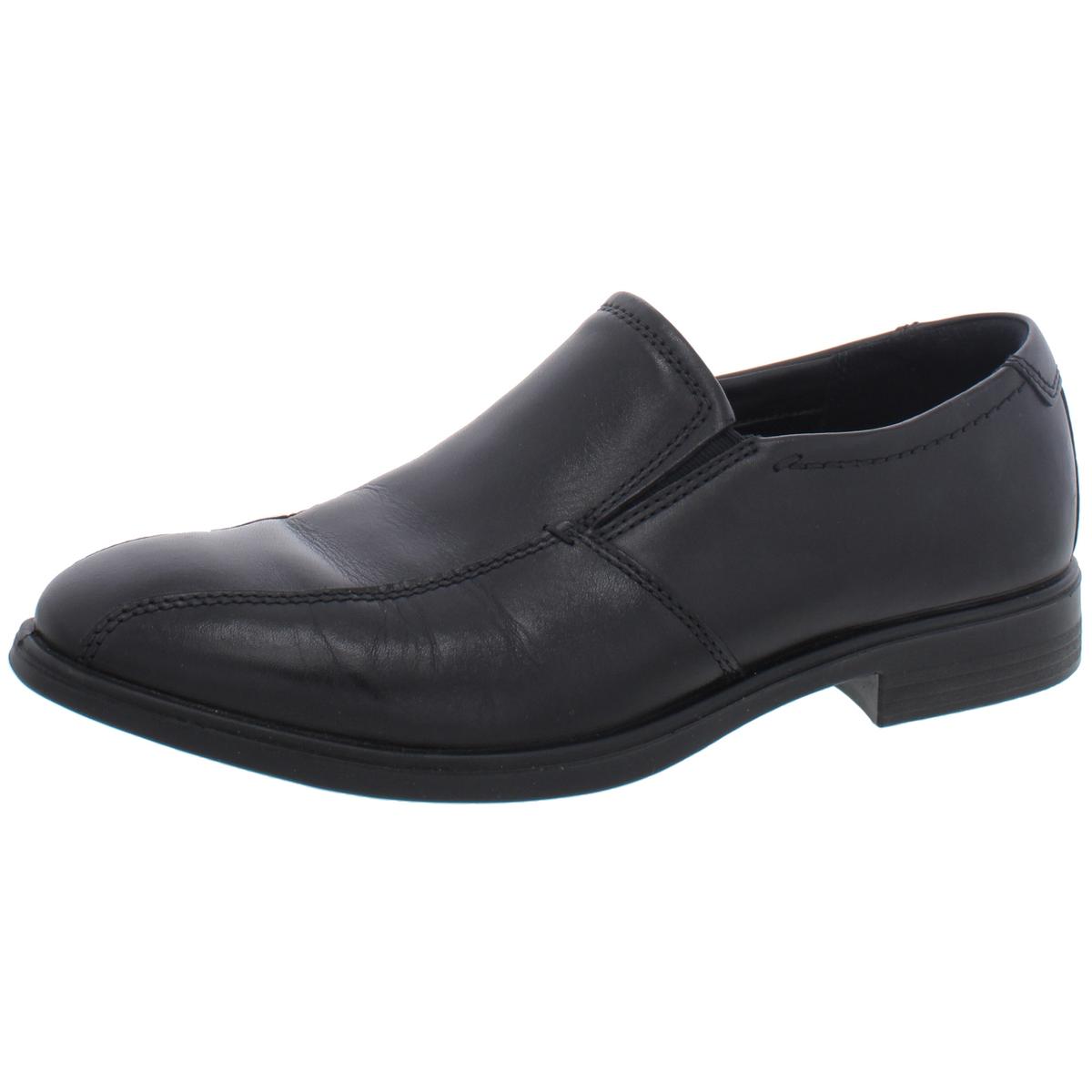 ECCO Mens Melbourne Black Leather Slip-On Loafers Shoes 40 Medium (D ...