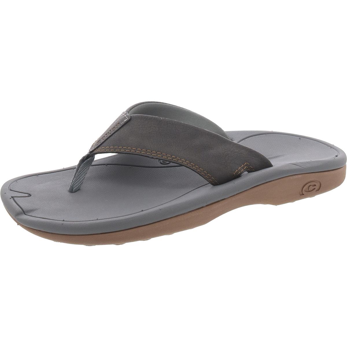 Мужские босоножки на плоской подошве Cobian Mens Riverside Grey с ремешками-стрингами 9 Medium D BHFO 8849 6290₽