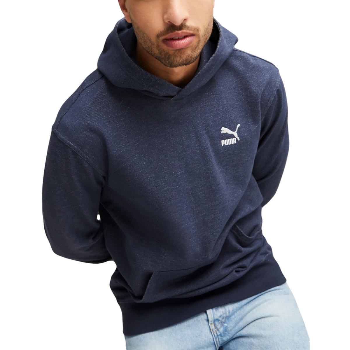 Мужской вязаный пуловер Puma с длинными рукавами и толстовкой Loungewear BHFO 3984