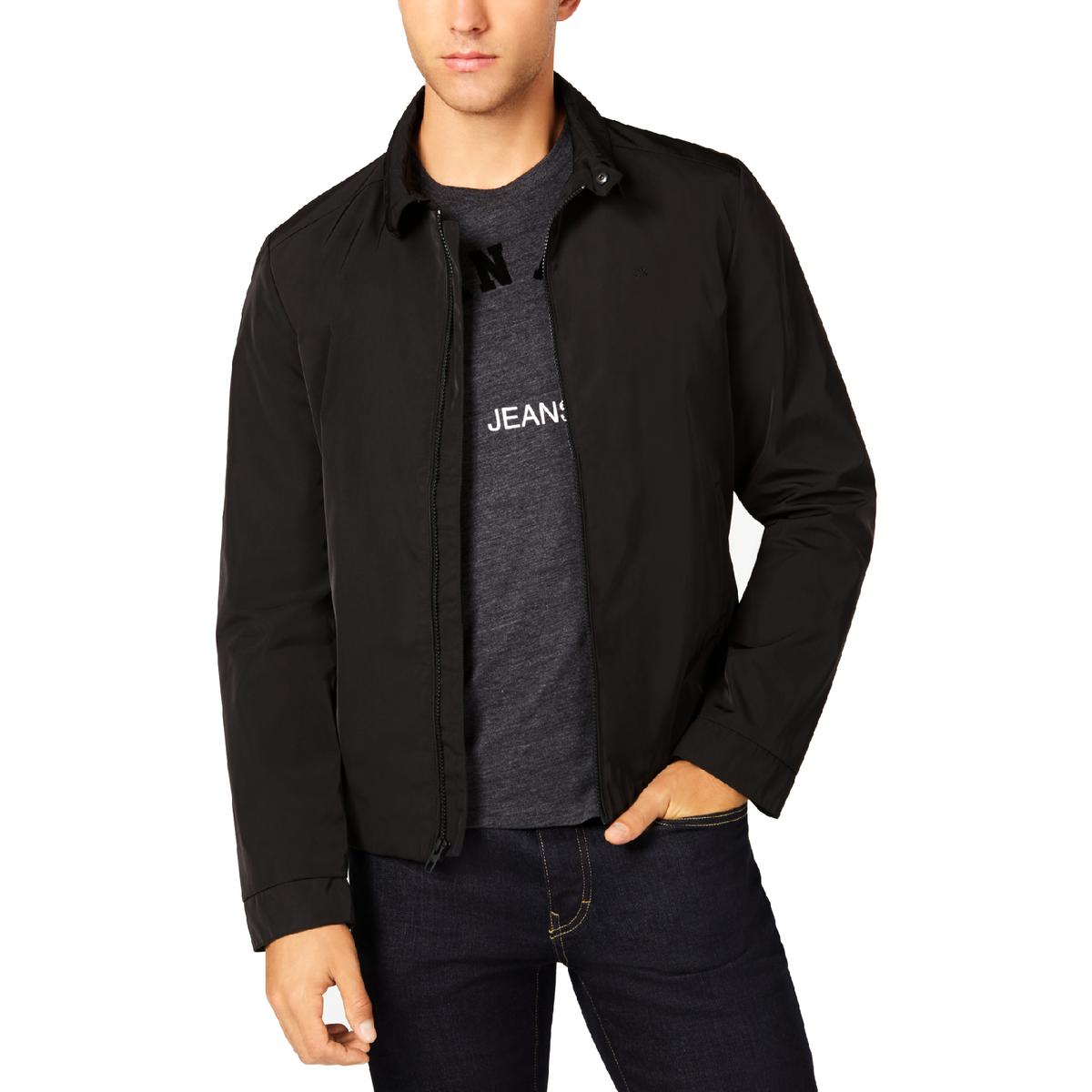 Calvin Klein Mens Harrington Black Lightweight Jacket Outerwear XXL ...