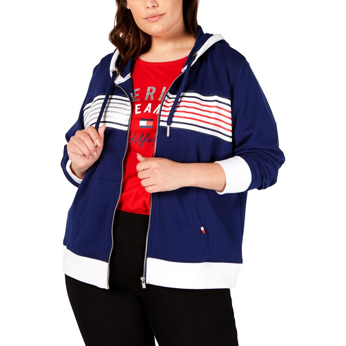 Tommy Hilfiger Sport Womens Navy Sweatshirt Fitness Hoodie Athletic 1X BHFO 5315 | eBay