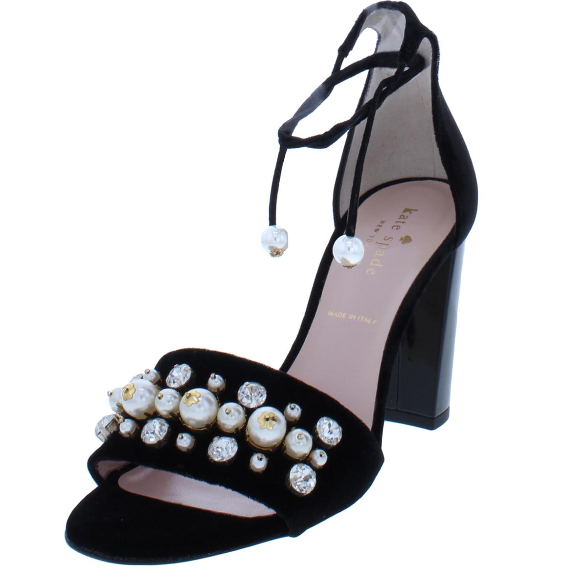 Kate Spade Womens Iverna Black Evening Sandals Shoes 9 Medium (B,M