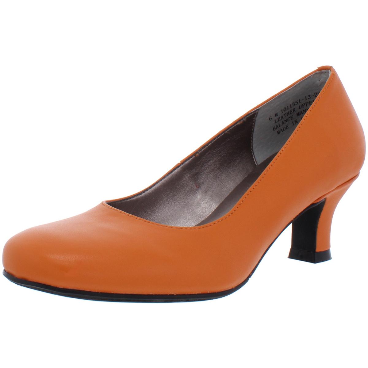 Array Womens Flatter Orange Leather Low Heels Shoes 12 Medium (B,M ...