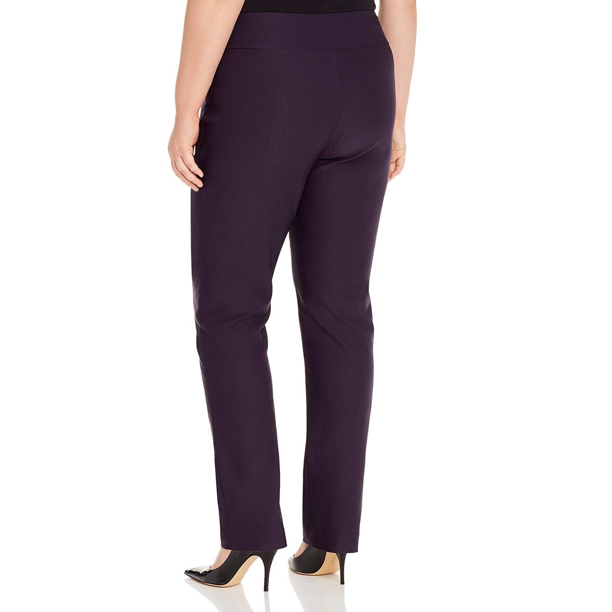 purple straight leg pants