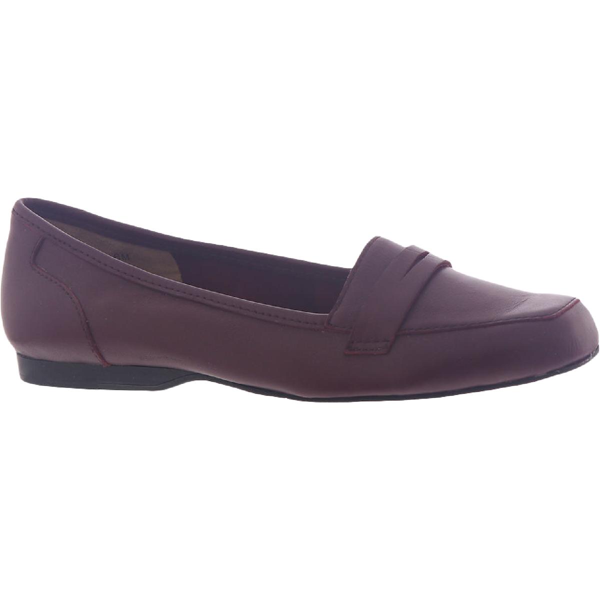 Array Womens Marlowe Leather Square Toe Slip On Penny Loafers Shoes BHFO 2358 - Picture 10 of 11