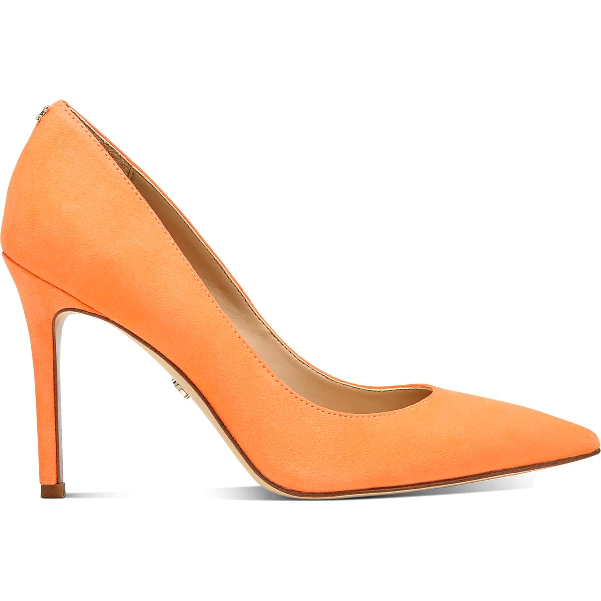 Sam Edelman Womens Hazel Orange Suede Pumps Shoes 6.5 Medium (B,M) BHFO ...