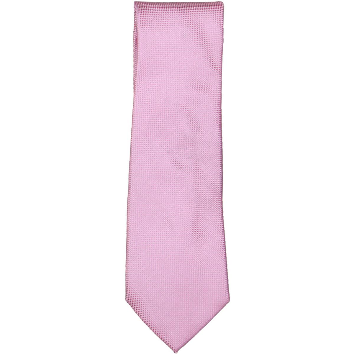 Мужской розовый офисный деловой галстук Perry Ellis Portfolio OS BHFO 5352 1490₽